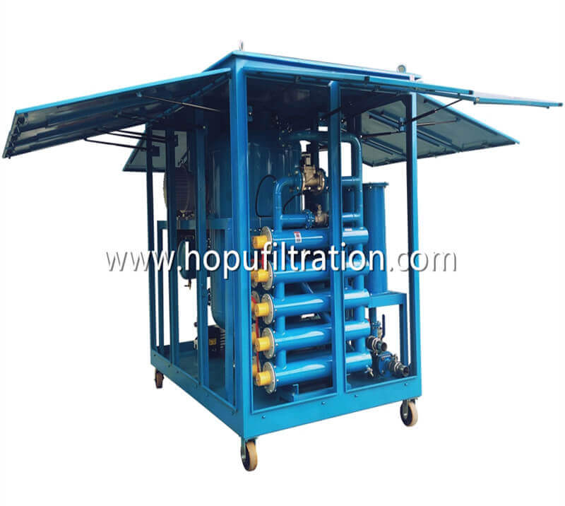 Mobile Weather-Proof Enclosed Cabinet Vacuum Dielectric Oil Filtration Plant