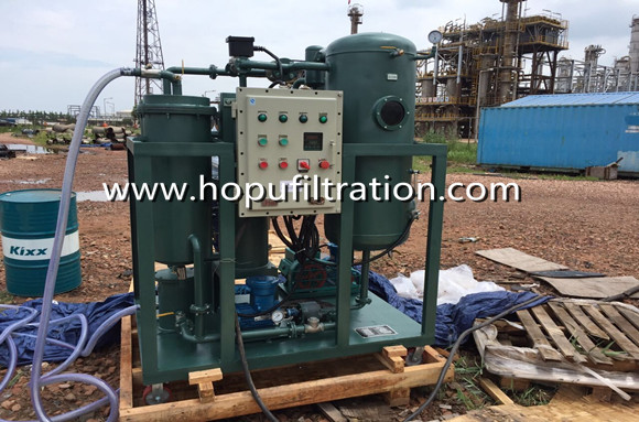 explosion proof type vacuum turbine oil purifier onsite working