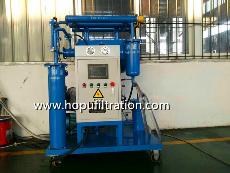 single stage vacuum insulation oil purifier onsite working