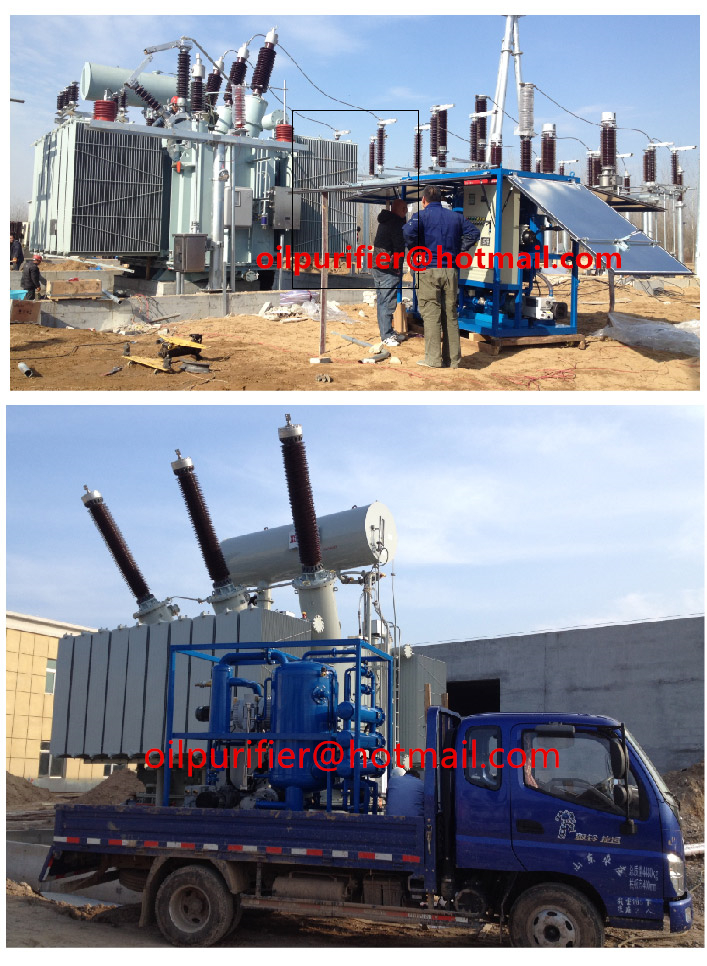 onsite working double stage vacuum transformer oil purifier