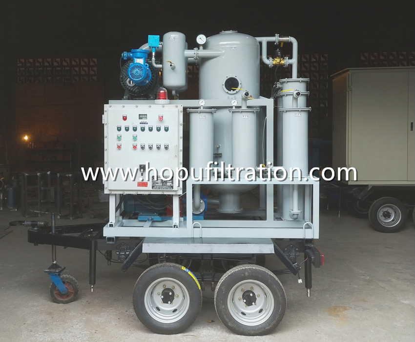 mobile trailer vacuum transformer oil purifier manufacture