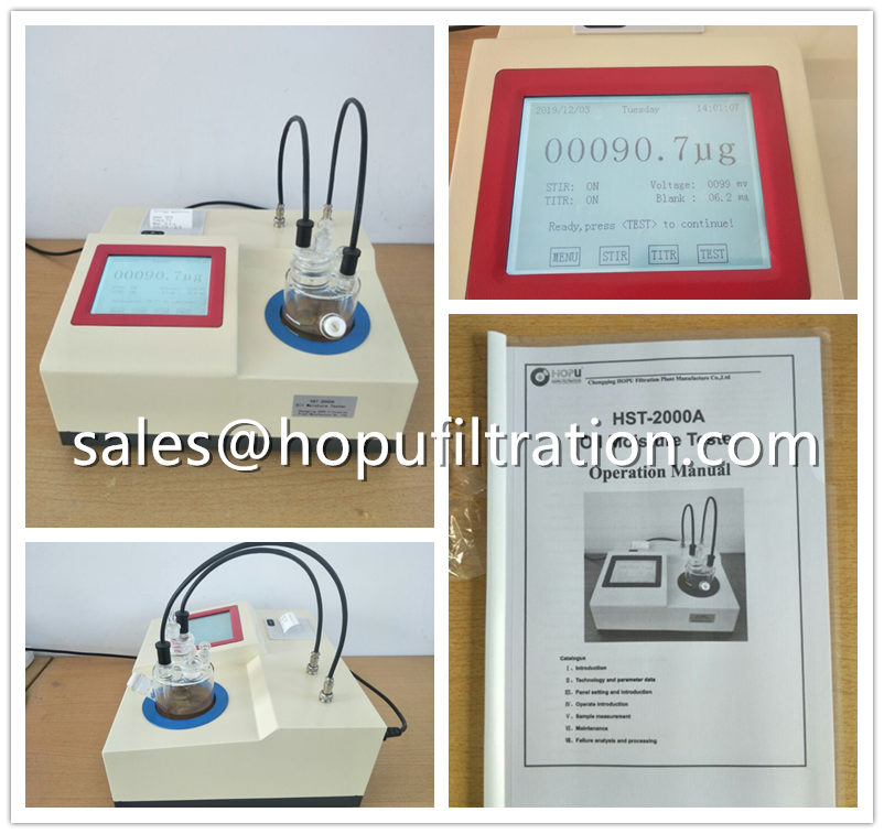 Karl Fischer coulometric Oil Moisture Tester Delivery