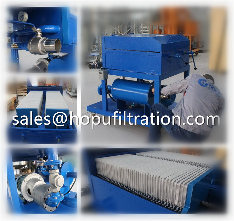 Plate Frame Press Oil Filtration Machine