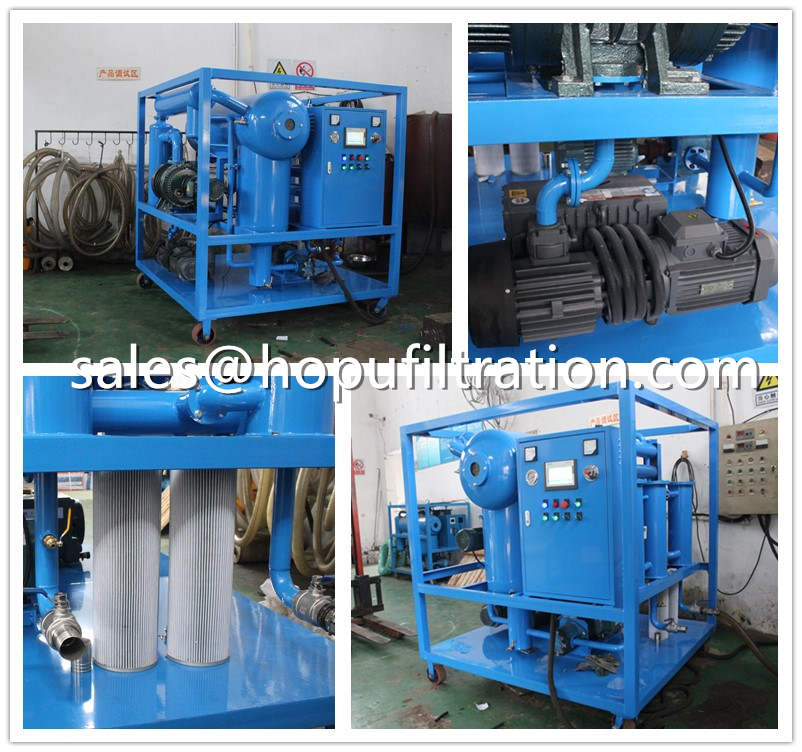 Insulation Oil Purifier with horizontal vacuum chamber