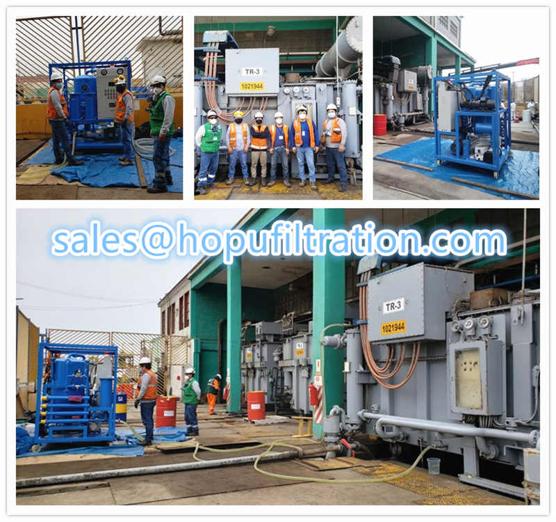  Site working Transformer Oil Purifier  in South America