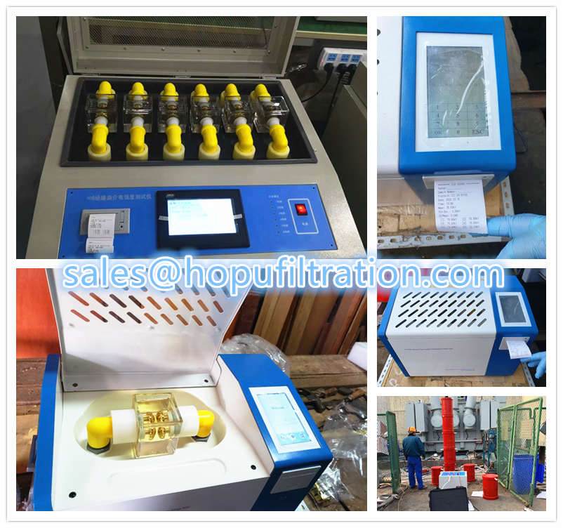 Site working transformer oil breakdown voltage analyzer