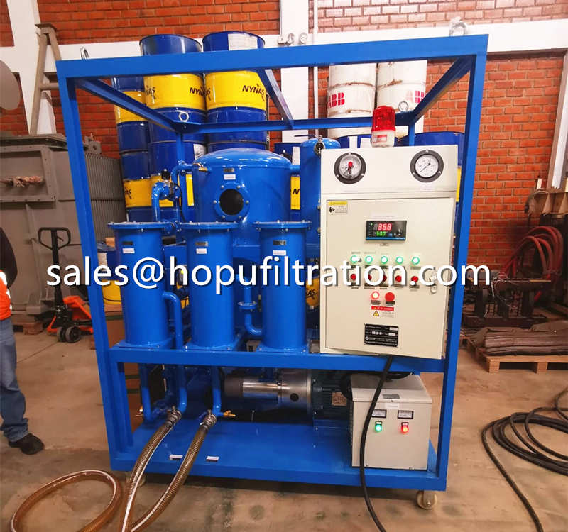 Onsite working transformer oil filtration unit