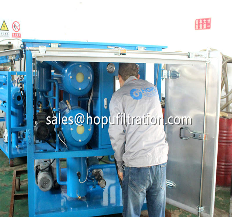 Weather proof cabinet type transformer oil purification plant