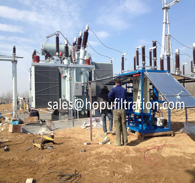 Weather proof enclosure vacuum transformer oil treatment plant