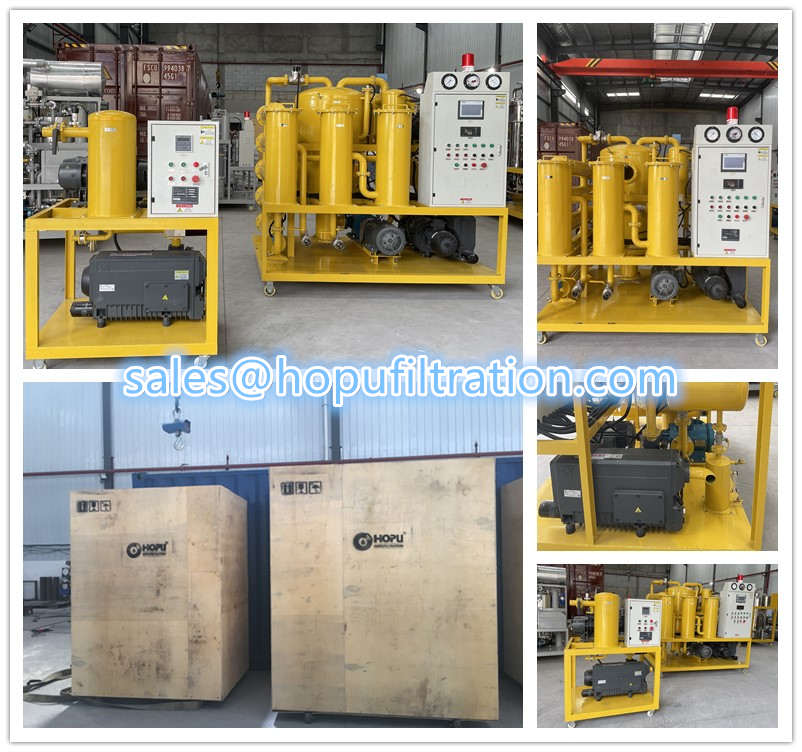 Transformer oil filtration plant and vacuum evaculation set