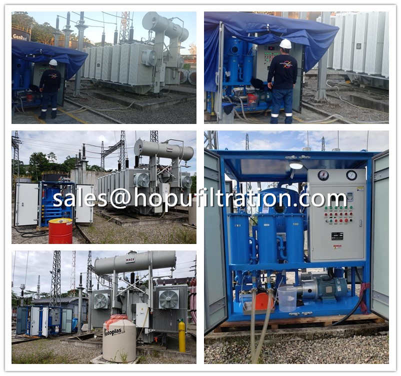 Site working transformer oil filtration plant