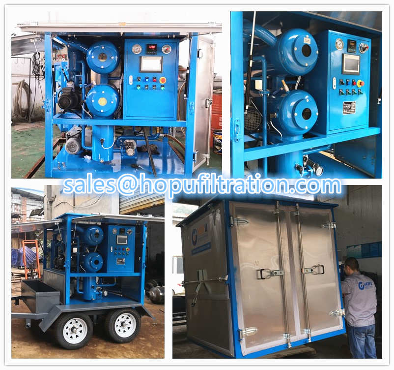 Horizontal Vacuum transformer oil treatment plant