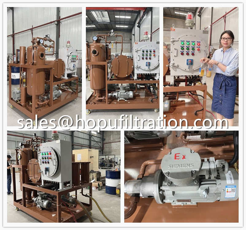 Explosion proof turbine oil purifier