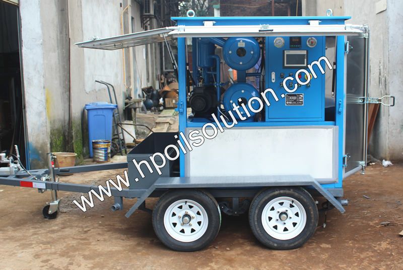 Mobile trailer and PLC mounted Transformer Oil Purifier