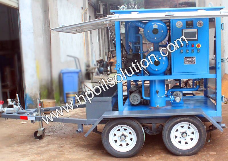 Mobile trailer and PLC mounted Transformer Oil Purifier