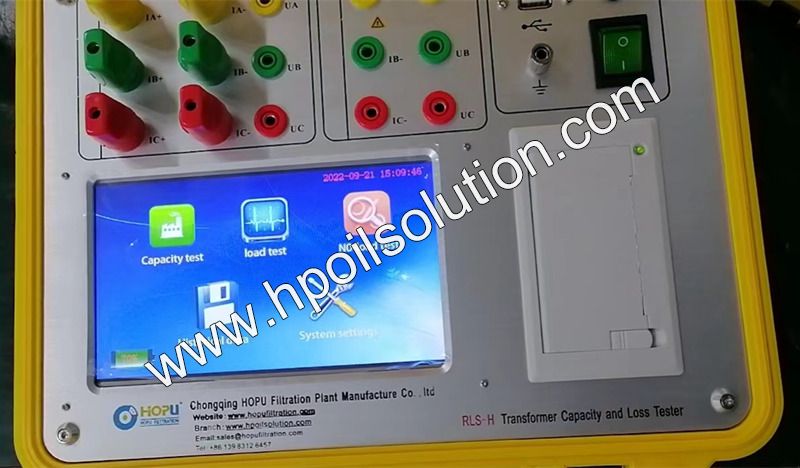 Transformer Load and No-Load Loss Characteristics Tester