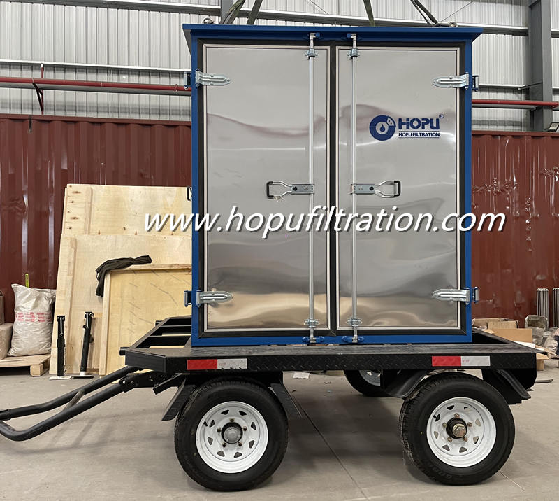 Mobile Outdoor Type Double Stage Vacuum Transformer Oil Filtration Plant