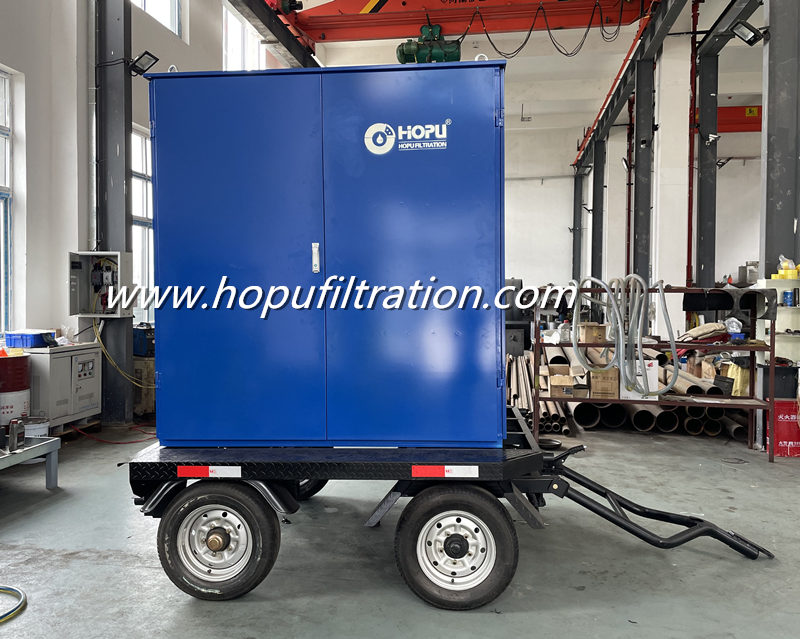 Mobile Outdoor Type Double Stage Vacuum Transformer Oil Filtration Plant
