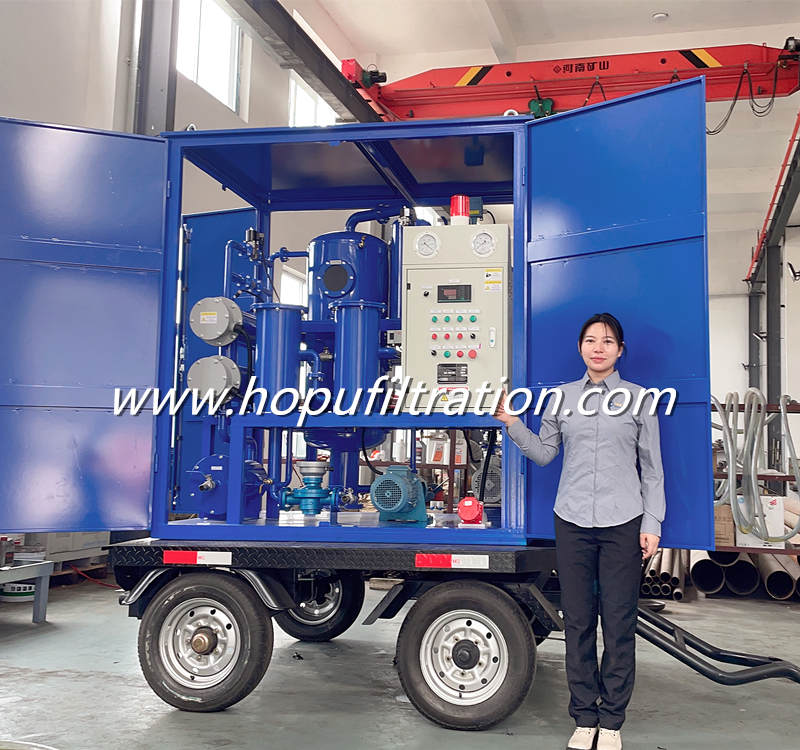 Mobile Trailer Vacuum Transformer Oil Purifier Machine