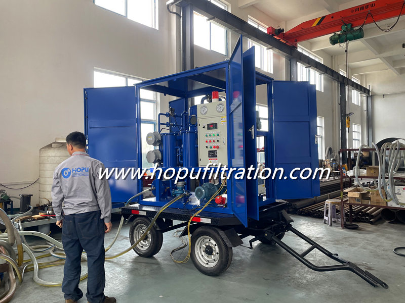 Mobile Trailer Vacuum Transformer Oil Purifier Machine