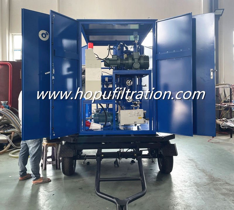 Mobile Trailer Vacuum Transformer Oil Purifier Machine