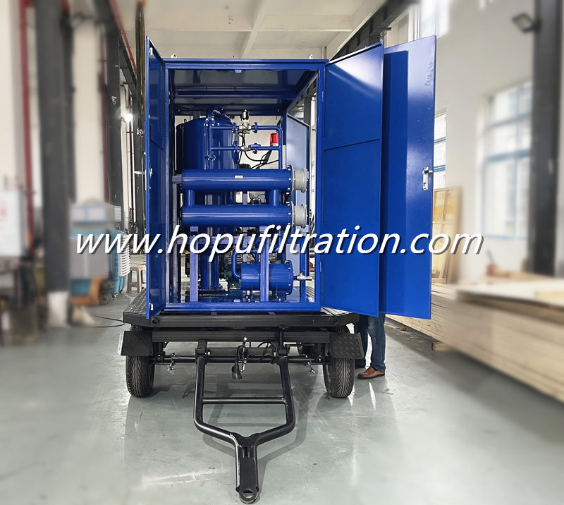 Mobile Trailer Vacuum Transformer Oil Purifier Machine