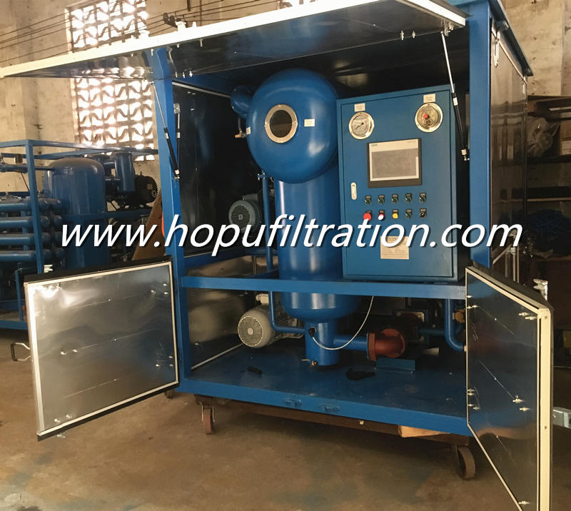 Horizontal Vacuum Transformer Oil Purifier, Dielectric Oil Processing Equipment