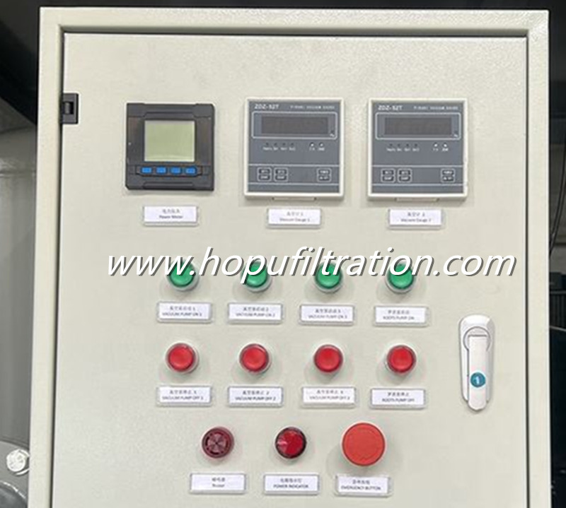 Double Stage Vacuum Pump Machine For Power Transformer Evacuation Unit