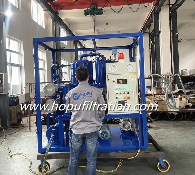 Double Stage Vacuum Transformer Oil Centrifuging Dehydration  Machine