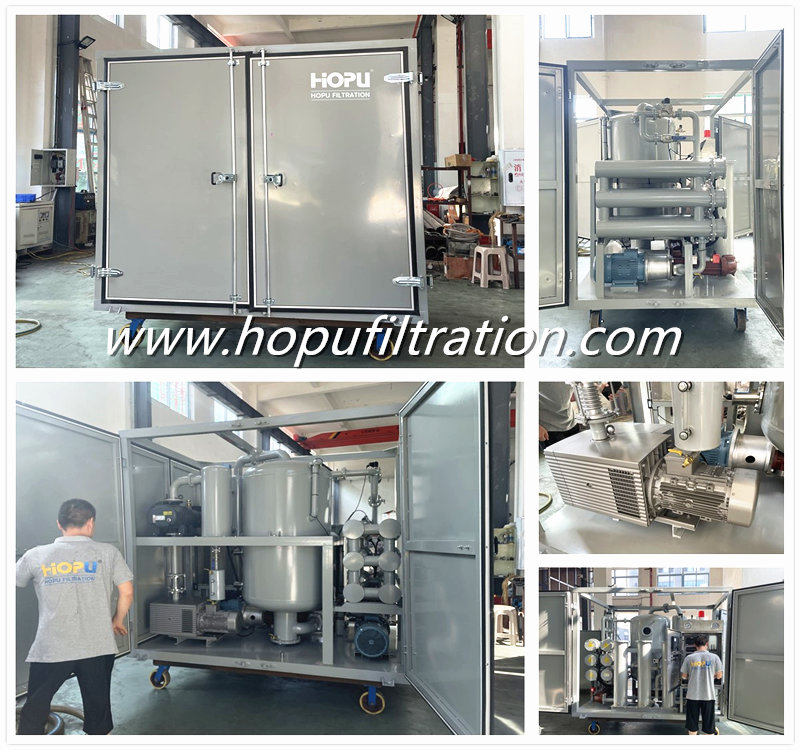 Oil Purifier Container Enclosure Mounted for Industrial Used Transformer Oil Treatment