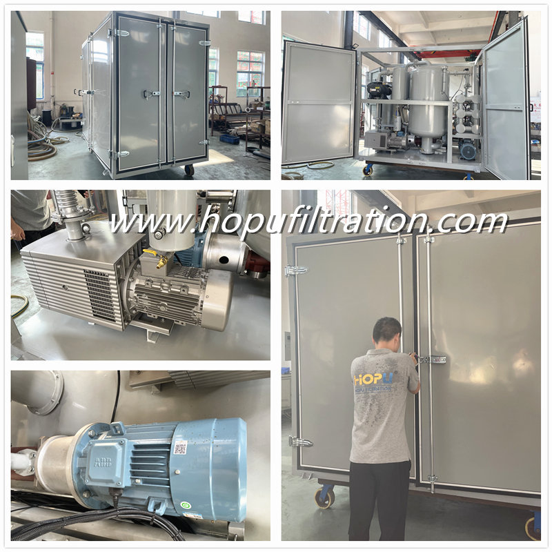 Oil Purifier Container Enclosure Mounted for Industrial Used Transformer Oil Treatment
