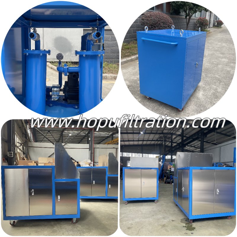 Mobile Box Type Oil Filter Machine, Oil Cleaning Unit