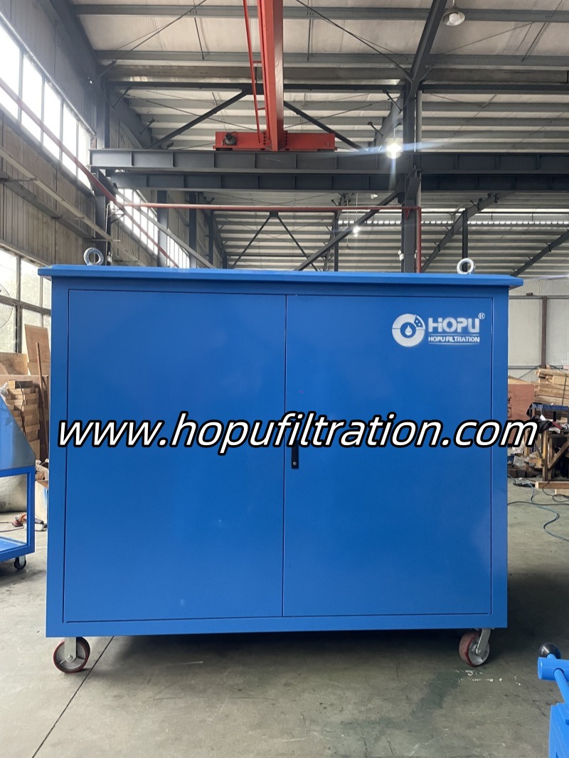 Weather-proof Enclosed Double Stage Vacuum Dehydration Degasification Transformer Oil Purifier