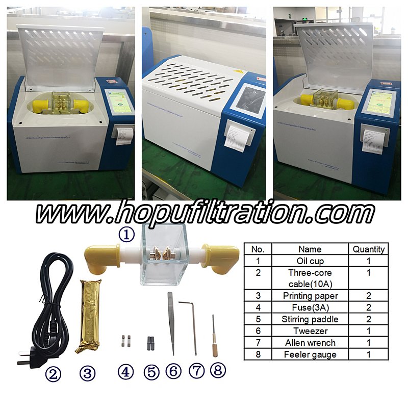 ASTMD1816 Standard Transformer Oil Breakdown Voltage Tester, Oil BDV Test Kit