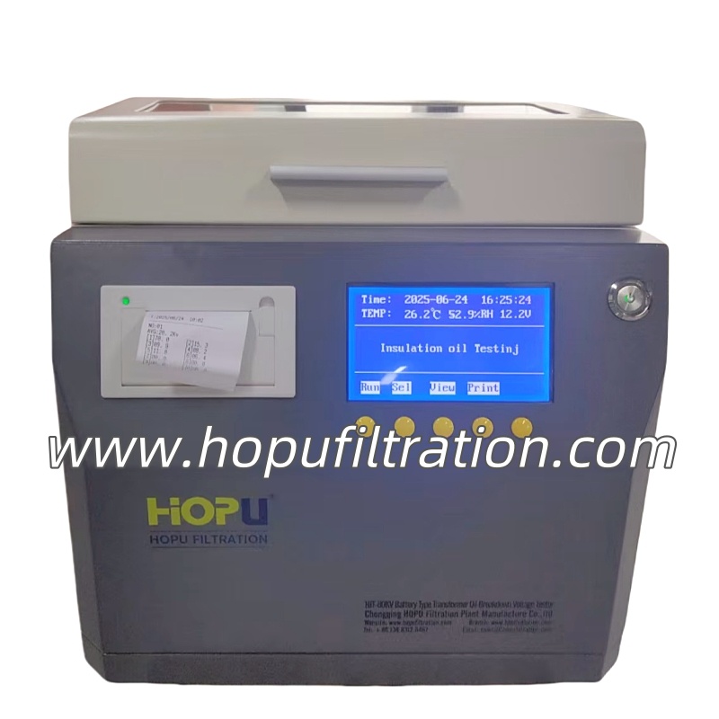 ASTMD Standard Battery Insulation Oil Breakdown Voltage Tester Installed Temperature Sensor