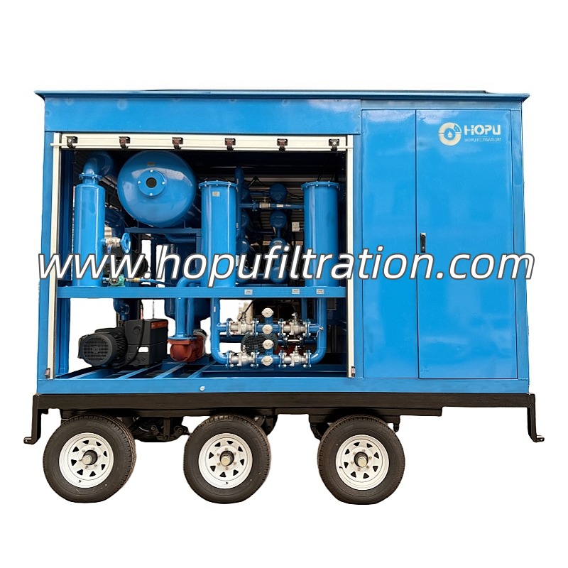 Three axle six wheel trailer Mobile Transformer Oil Filtration Equipment