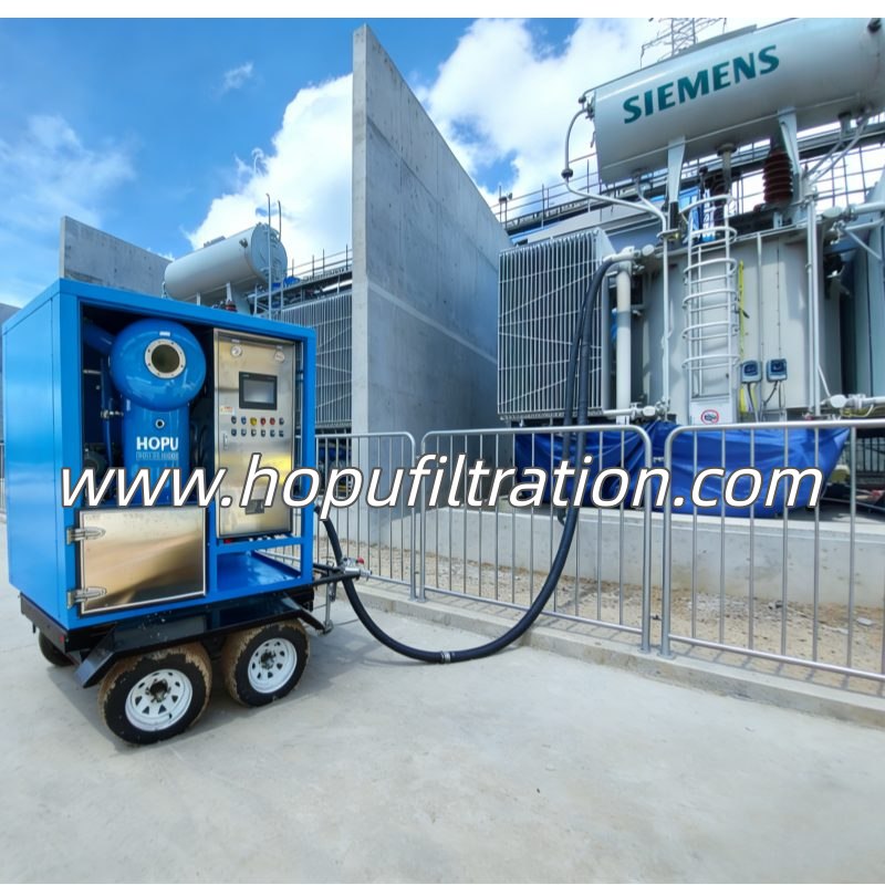 Site working mobile transformer oil treatment plant
