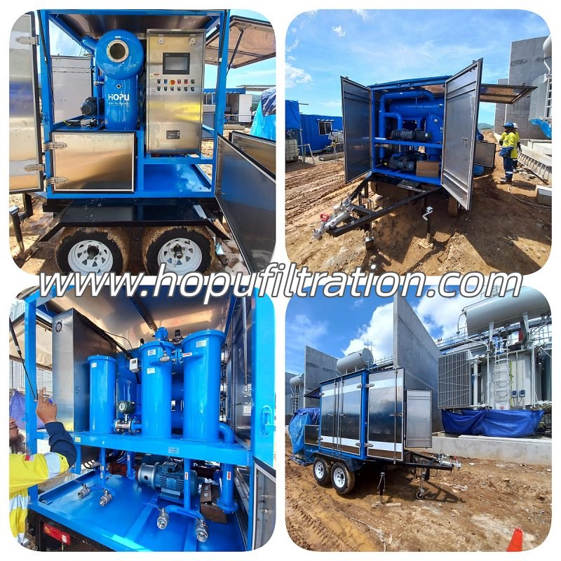 Site working mobile transformer oil treatment plant