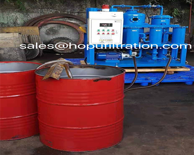 vacuum hydraulic oil purifier site working