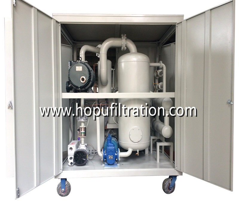  Enclosed Weather Proof Type High Vacuum Insulation Oil Filtration Unit ,Transformer Oil Purifier with carbon steel cabinet