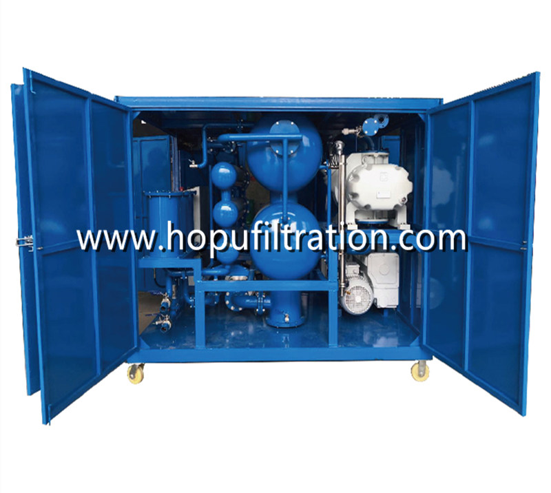 Double Stage Vacuum Transformer Oil Purifier, Oil Purification Machine for Power Station,with cover enclosure