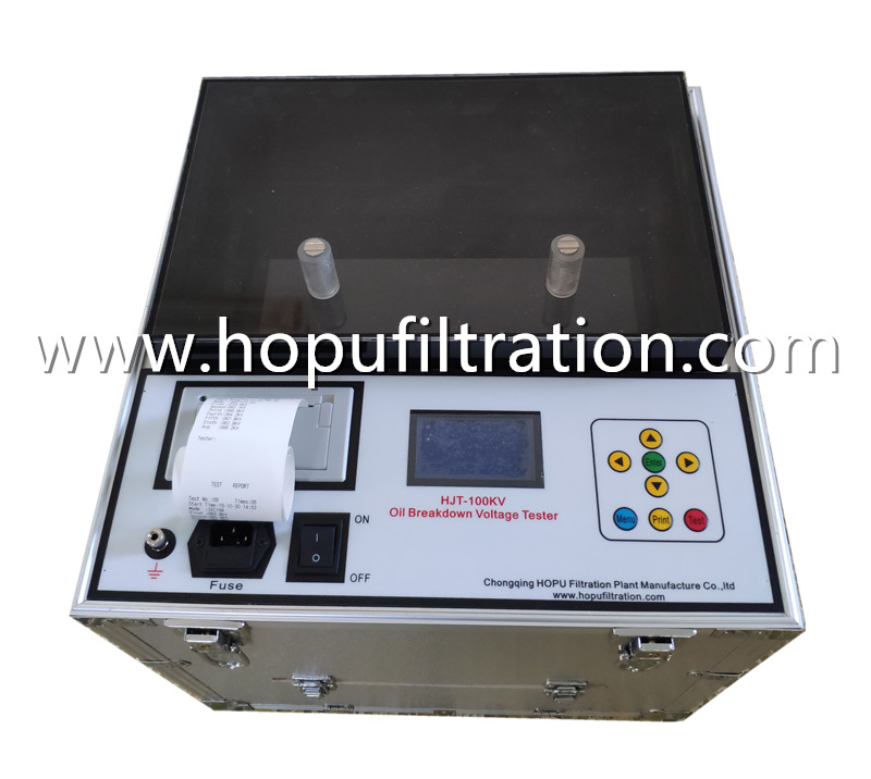 IEC156 Transformer Oil Breakdown Voltage Tester, 100KV Insulation Oil Analyser