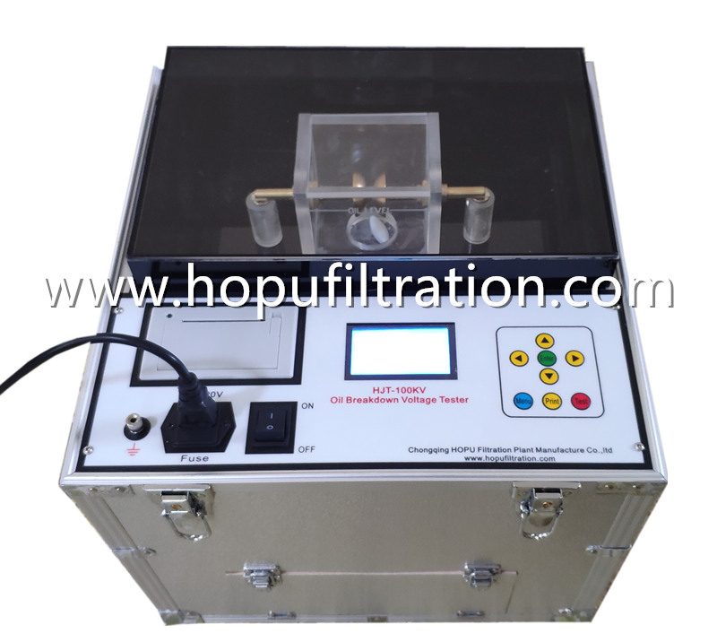 IEC156 Transformer Oil Breakdown Voltage Tester, 100KV Insulation Oil Analyser