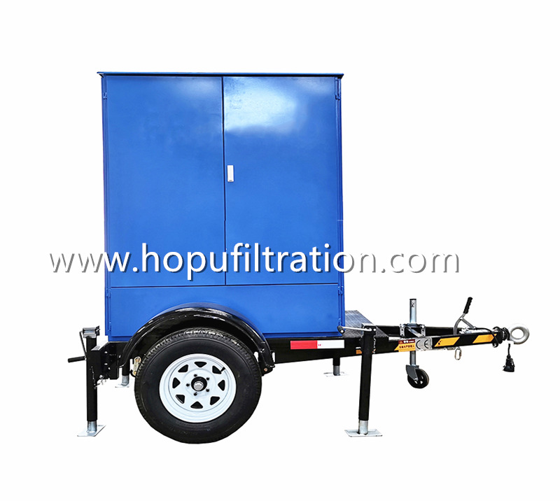 Trolley Mounted Single StageTransformer Oil Purifier, Movable Oil Purification Unit