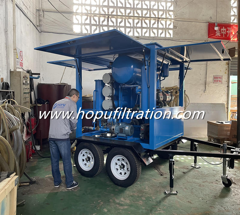 Standard Type 6000LPH Mobile Trailer Vacuum Transformer Oil Purifier, Oil Filtration System