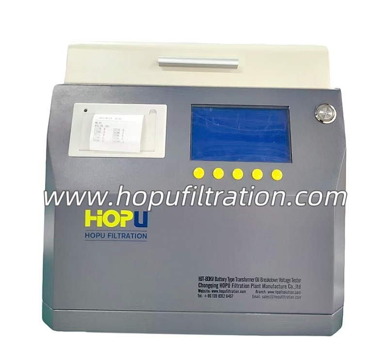 ASTMD Standard Battery Insulation Oil Breakdown Voltage Tester Installed Temperature Sensor
