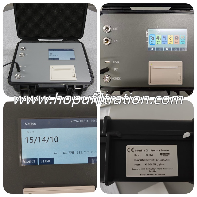 ISO 4406 Portable Lube Oil Particle Counter